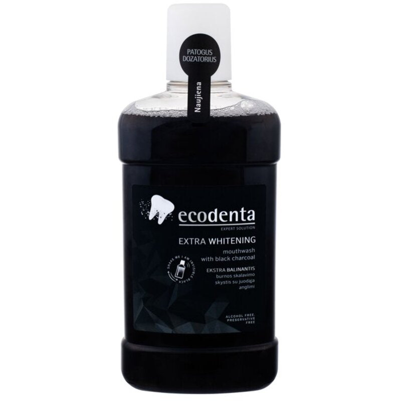 „Ecodenta Extra“ (papildomai balinamasis burnos skalavimo skystis su juodąja anglimi) 500 ml