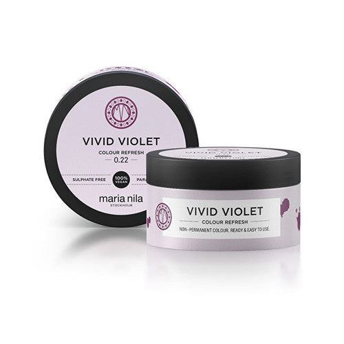 Maria Nila Vivid Violet Color Refresh Mask - Švelni maitinamoji kaukė be ilgalaikių spalvos pigmentų.