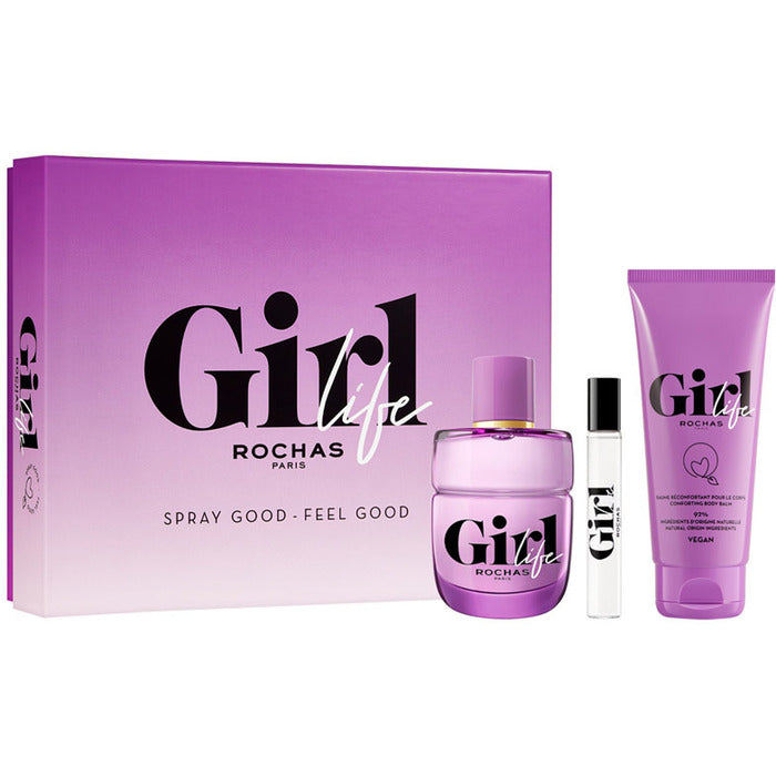Rochas Girl Life dovanų rinkinys EDP 75ml, Mini EDP 7.5ml ir Body Balm 100ml