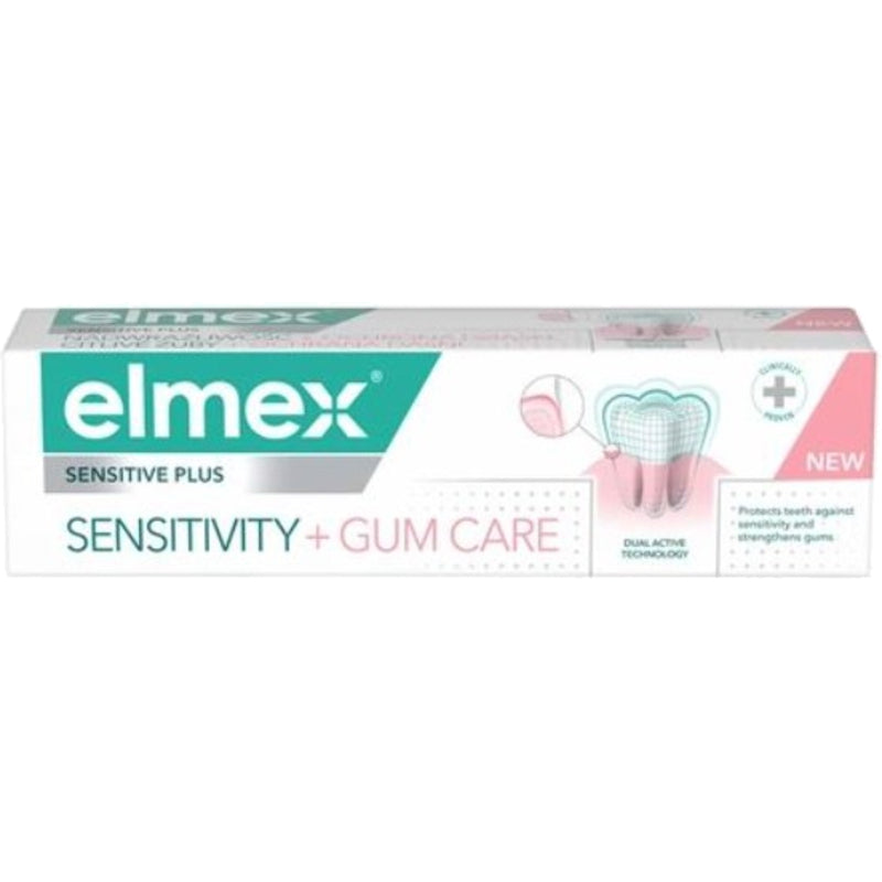Elmex Sensitive Plus Sensitivity + Gum Care dantų pasta – dantų pasta jautriems dantims ir dantenoms