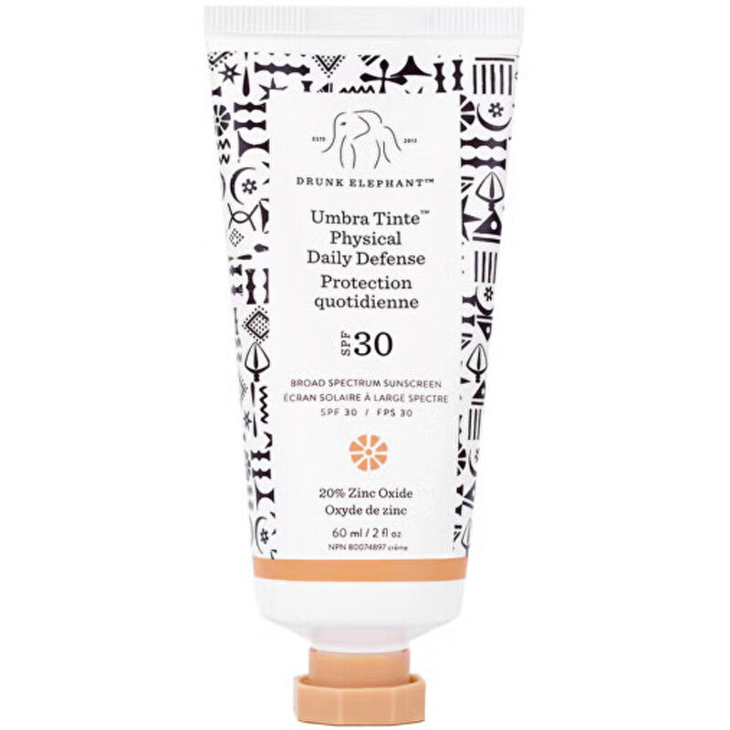 „Drunk Elephant Umbra Tinte Physical Daily Defense“ – tonuotas veido apsaugos kremas nuo saulės, SPF 30