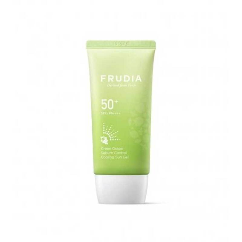 Frudia Green Grape Sebum Control Cooling Sun Gel SPF 50 PA++++ - Drėkinamasis saulės gelis riebiai ir mišriai odai