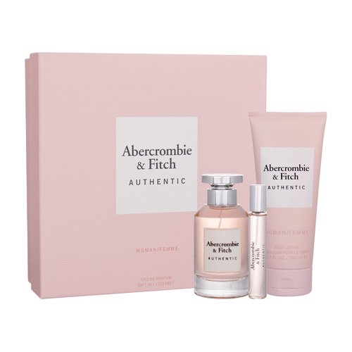 Abercrombie & Fitch Authentic Woman SET EDP 100 ml + mini EDP 15 ml + kūno losjonas 200 ml