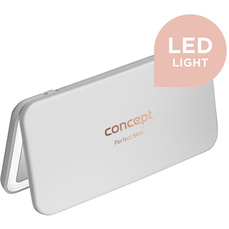 Concept KZ2010 - Kosmetinis kišeninis veidrodėlis su LED apšvietimu, baltas