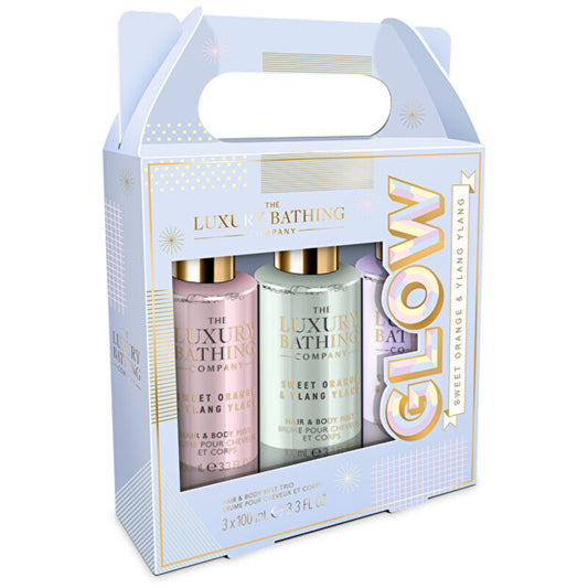 „Luxury Bathing Company“ kūno purškiklio dovanų rinkinys (apelsinų ir ilang ilang)